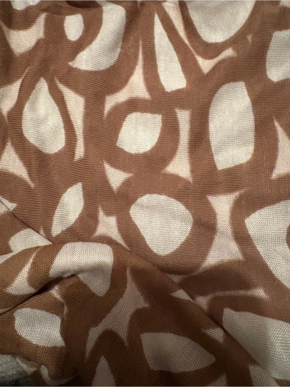 Chunks Brown and White‎ Geometric Pattern Drapery Accent